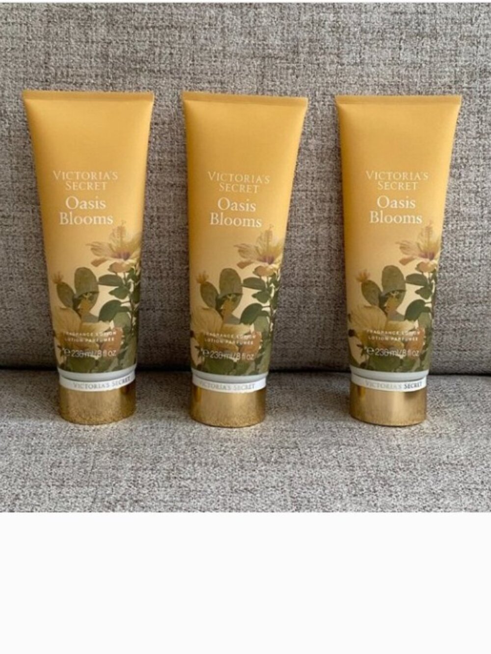 New Victoria's Secret Lotion Oasis Blooms Fragrance Body Cream Set of 3